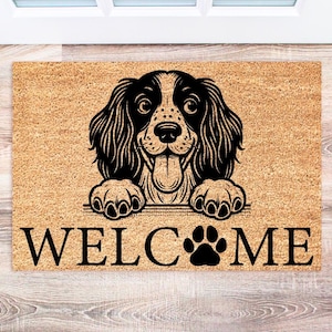 Field Spaniel Doormats, Personalized Welcome Mat for Dog Lovers, Cute Home Decor Accessory