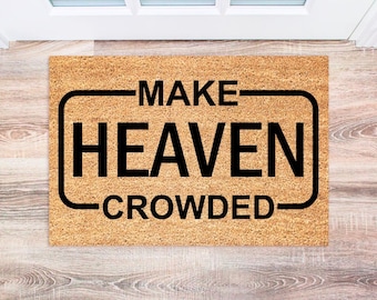 Christian Doormat, Housewarming Gift, Inspirational Welcome Mat, Religious Decor, Scripture Mat