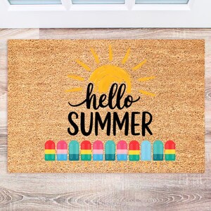 Popsicle Doormat - Fun Summer Decor - Outdoor Rug - Cute Welcome Mat for Poolside