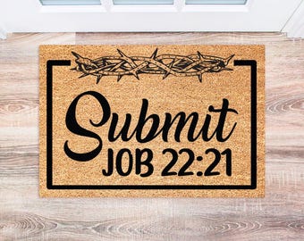 Christian Doormat, Faith-Based Welcome Mat, Housewarming Gift, Religious Home Decor, Inspirational Gift