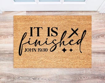 Christian Doormat, Faith-Based Welcome Mat, Housewarming Gift, Religious Home Decor, Inspirational Scripture Mat