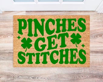 St. Patrick's Day Doormat - Shamrock Door Mat - Irish Welcome Mat - Outdoor Decor