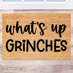 Grinch Decor | Funny Welcome Mat | Christmas Gift | Funny Porch Decorations | Grinch Doormat | Christmas Decor | Merry Grinchmas