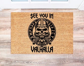 Pagan Doormat, Coir Welcome Mat, Witch Decor, Gothic Entry Rug, Outdoor Home Gift, Unique Housewarming Mat