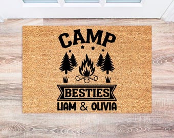 Camping Doormat, Custom Name Mat, Personalized Gift for RV Enthusiasts, Outdoor Decor, Housewarming Gift