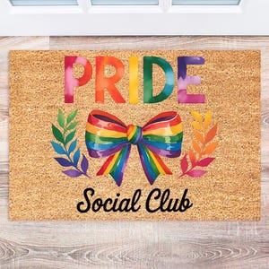 Pride Doormat - Inclusive Pride Heart - Trans Pride Gift - Outdoor Doormat
