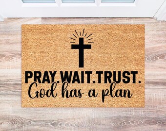 Christian Doormat, Inspirational Welcome Mat, Housewarming Gift, Religious Home Decor, Scripture Door Mat, Christian Gifts, Outdoor Decor fo