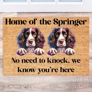 Springer Doormats | Personalized Welcome Mat for Dog Owners | Perfect Housewarming Gift | Home Decor | Custom Pet Lover Gift | Indoor Outdoo