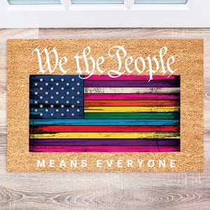 LGBTQ Doormats, Rainbow Welcome Mat, Funny Outdoor Rug, Housewarming Gift, Unique LGBTQ+ Home Decor