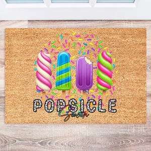 Popsicle Doormat - Fun Summer Decor - Outdoor Rug - Cute Welcome Mat for Poolside