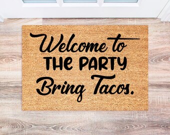 Taco Lover Doormat - Funny Welcome Mat - Sin Tacos No Entras - Housewarming Gift