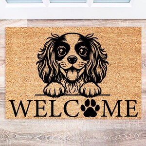 English Toy Spaniel Doormats, Cute Welcome Mat for Dog Lovers, Pet Decor for Home & Garden