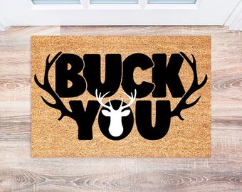 Deer Hunter Gift | Fall Decor | Hunting Decor | Farmhouse Rustic Door Mat | Christmas Gift For Hunter | Hunting Gifts | Housewarming Gift