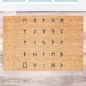 Pagan Doormats, Witchy Welcome Mat, Gothic Outdoor Decor, Housewarming Gift, Unique Coir Entry Rug