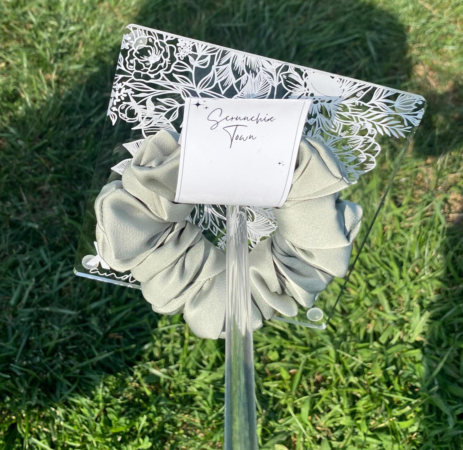 Upcycled Scrunchie ~ Olive