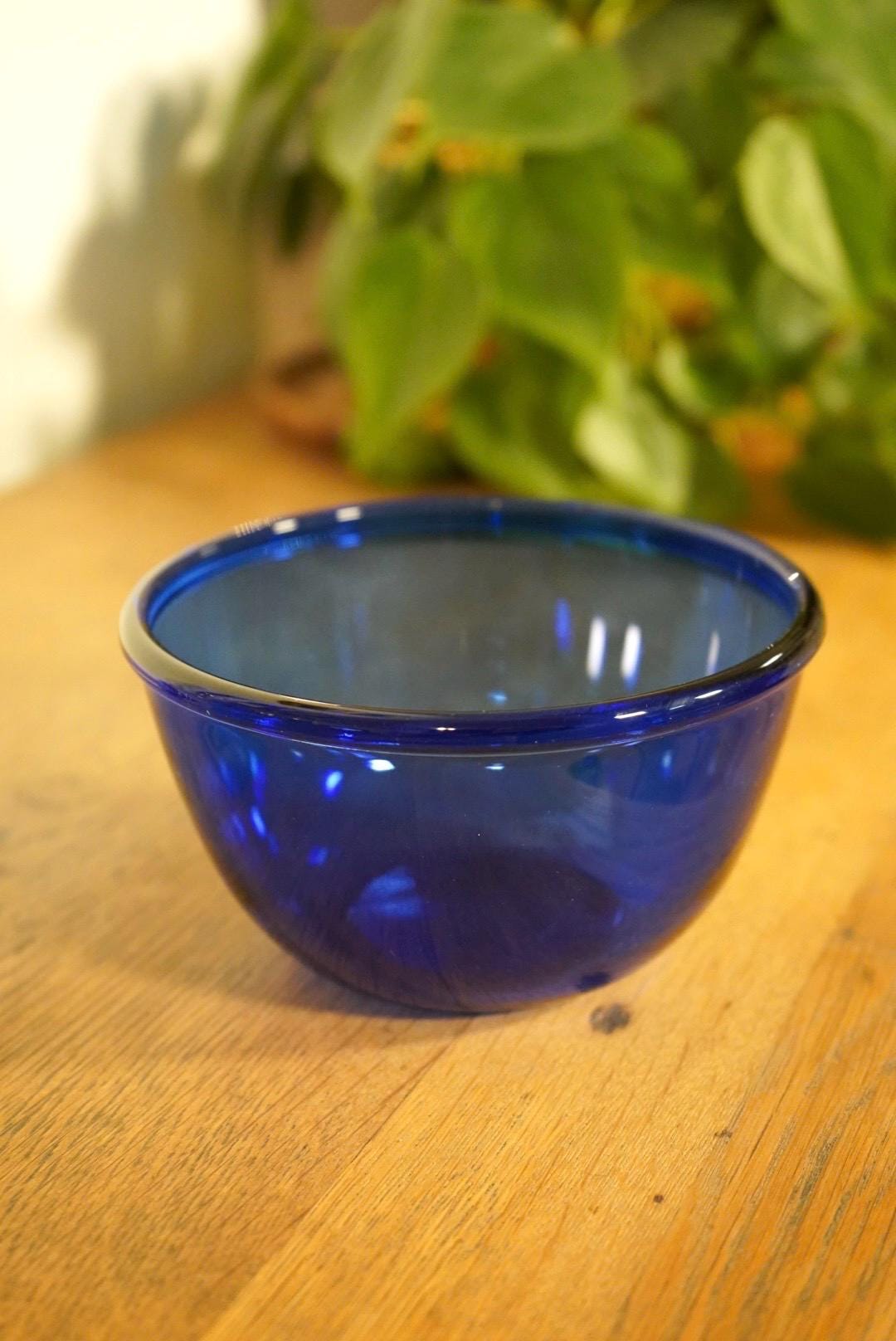 Cobalt Blue Glass Bowl - Etsy