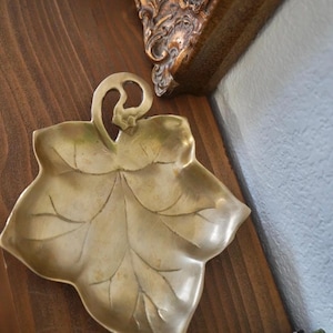 Vintage Brass Leaf Tray