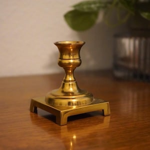 Vintage brass candlestick holder.