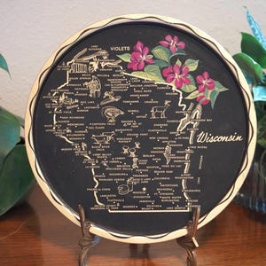 Wisconsin Vintage state decorative plate.