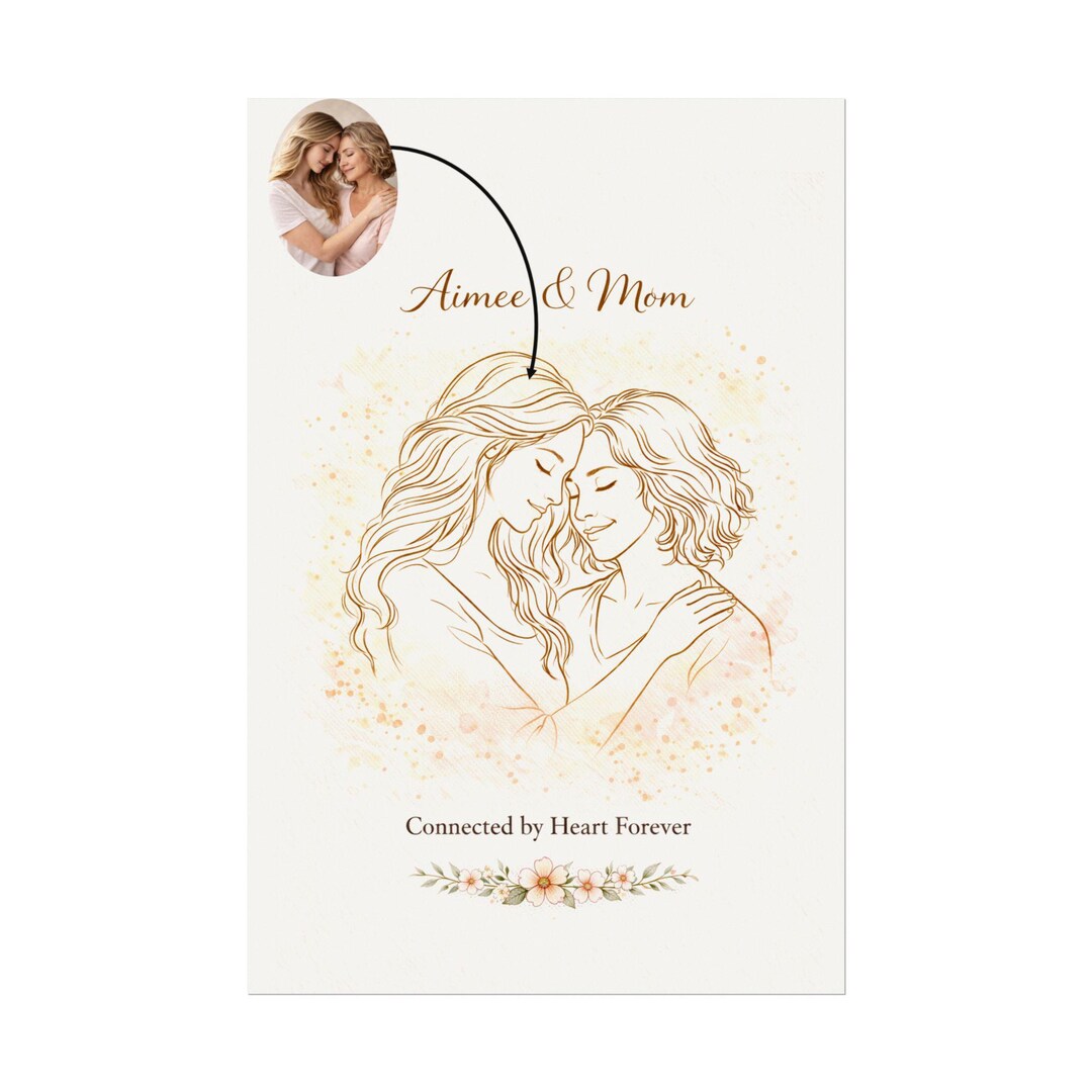 Personalized Mother & Daughter Wall Art Print |custom Mom Gift ...