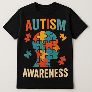 Autism Awareness Graphics Art Design - Unique Design for Autism Awareness, Support and Advocacy - For Merchandise Prints - Instant Download