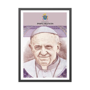Ricordando Papa Francesco 1936-2025 - Jorge Mario Bergoglio - Stile artistico della pittura su tela, poster e stampa di poster incorniciata - Foto tributo al Papa