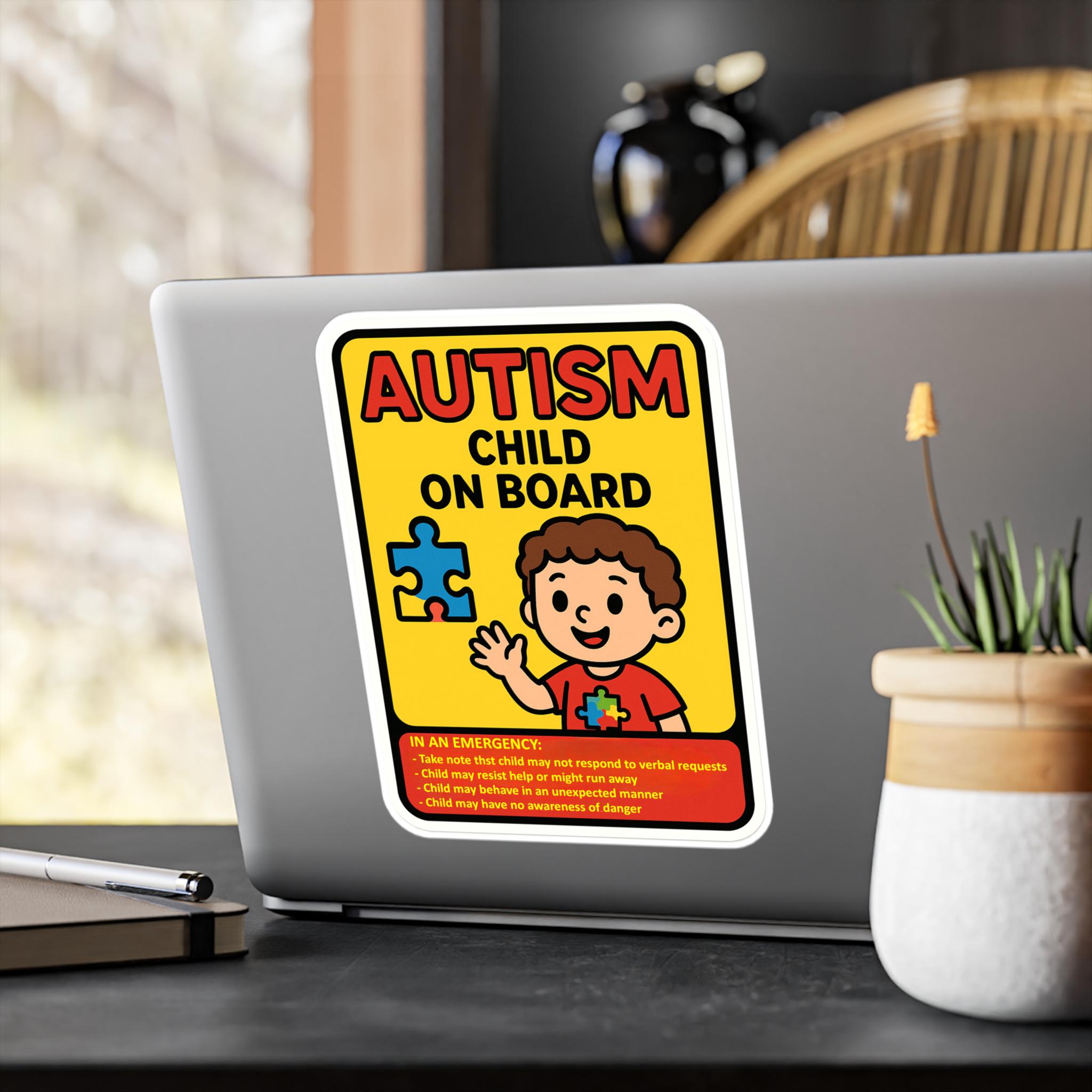 Autism Awareness Car Sticker: Children/child With Autism on Board ...