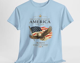 USA 250th Anniversary Patriotic Eagle Shirt | America 1776–2026 Vintage American Flag T-Shirt |Fourth of July Semiquincentennial Graphic Tee