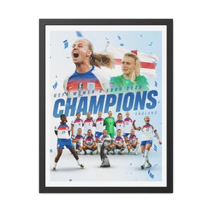 Leoas da Inglaterra - Vencedoras da Eurocopa Feminina da UEFA 2025 - Leoas derrotam La Roja e se tornam campeãs da Eurocopa Feminina 2025 - Impressões em moldura de tela