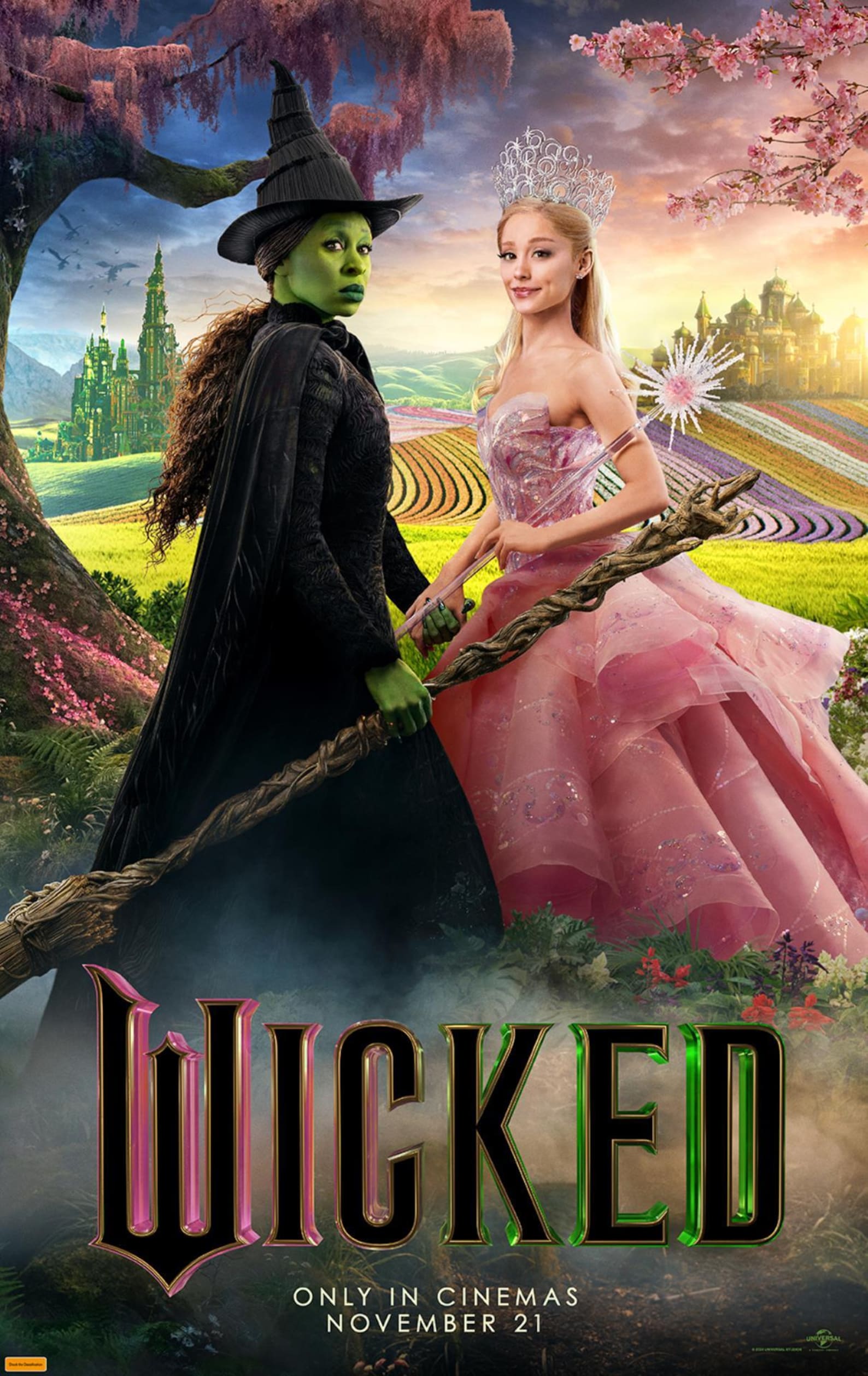 Wicked - 2024 Musical Fantasy Movie - Ariana Grande, Cynthia Erivo ...