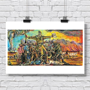 Print 18x12" - John Brown - Tragic Prelude Revisited - Bleeding Kansas Statehouse Abolitionist Signed Art