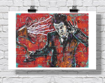 Print 18x12" - Tom Waits - Real Gone - Rock Blues Experimental Jazz Musician Signed Art