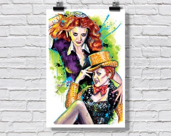 Columbia et Magenta Art Print - Rocky Horror Picture Show Transylvanie