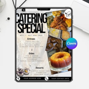 Catering Special Flyer: Editable Food Business Template (Canva)