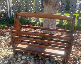 MARUNI vintage wood magazine rack