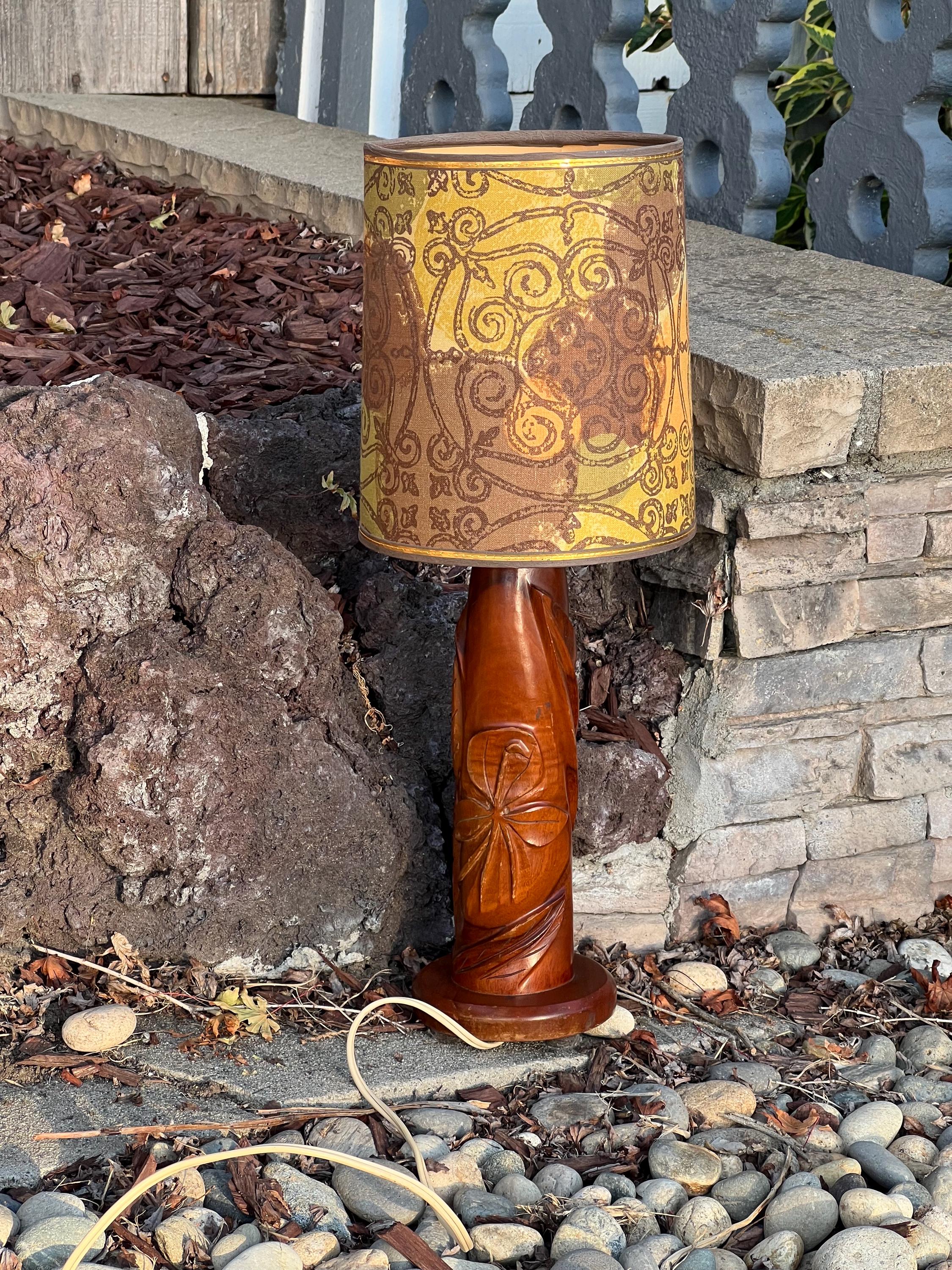 50s Wood Lamp - Etsy