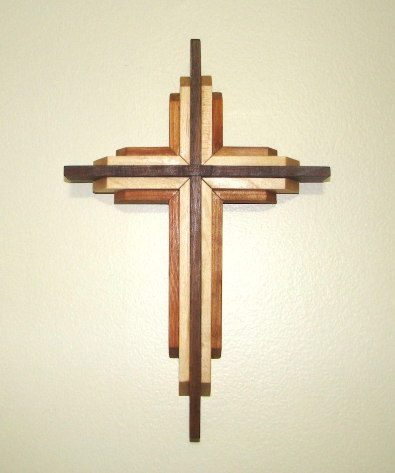 Layered Wall Cross, Christian Decor image 5