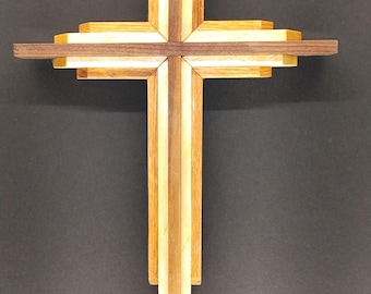 Handmade 15 inch Layered Wall Cross