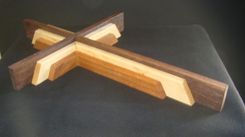 Layered Wall Cross, Christian Decor image 7
