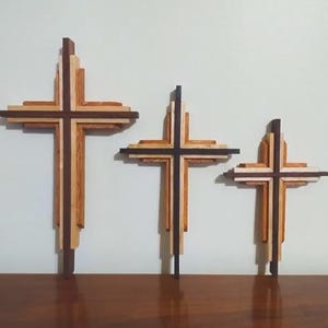 Layered Wall Cross, Christian Decor image 9