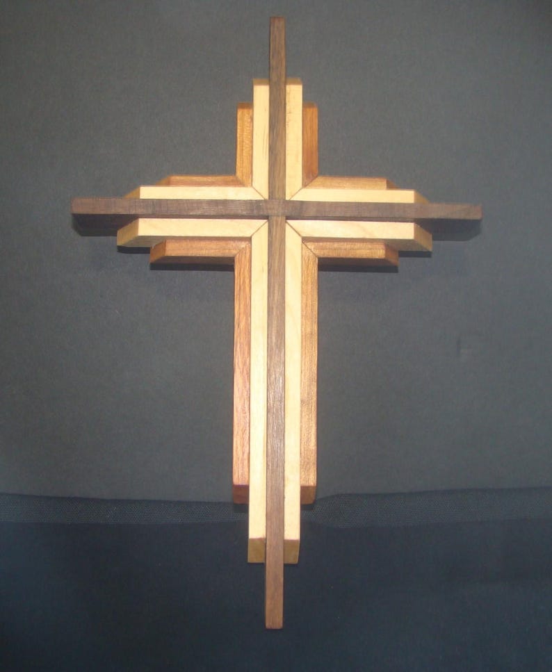 Layered Wall Cross, Christian Decor image 8