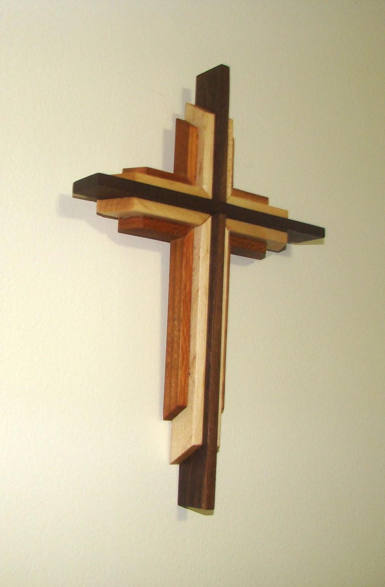 Layered Wall Cross, Christian Decor image 6