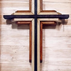 Layered Wall Cross, Christian Decor image 2