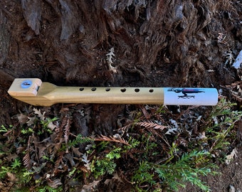 Large Bore E minor Gentle Breath Native Style Flute, Poplar and Maple