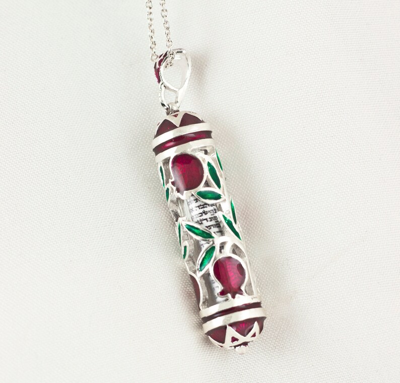 Open Filigree Mezuzah Necklace, Sterling Silver Judaica Jewelry, Unique Jewish Mezuzah Pendant, Traditional Yemenite Locket,gift From Israel