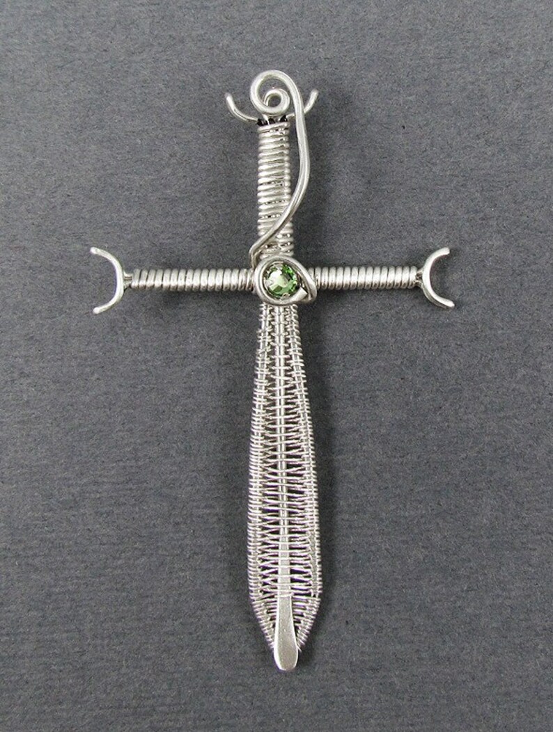 Sword Pendant Wire Woven Jewelry Tutorial image 4