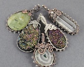 Beaded Frame Pendant Wire Wrapped Pendant Tutorial