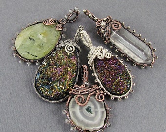 Beaded Frame Pendant Wire Wrapped Pendant Tutorial