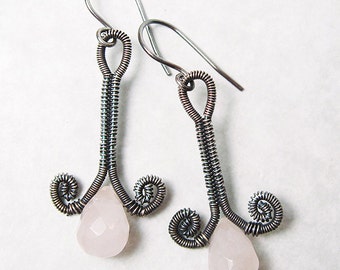 Rosebud Earrings Wire Woven EarringsTutorial