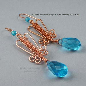 Archer's Weave Earrings Wire Woven Jewelry Tutorial image 2